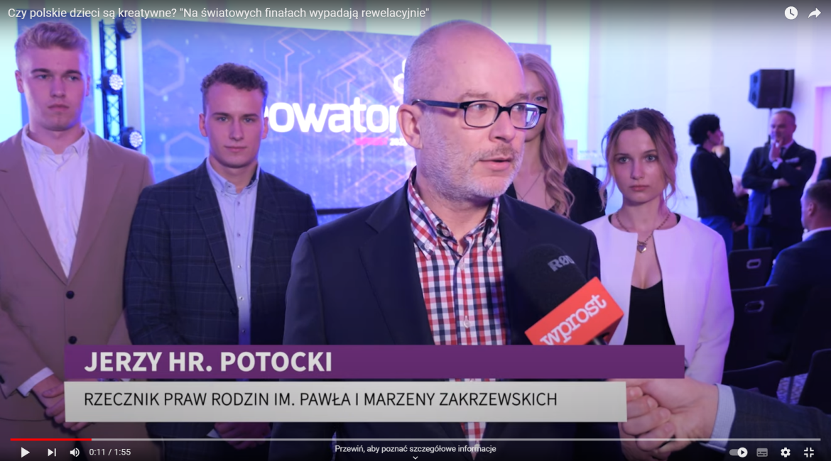 Jerzy hr. Potocki Rzecznik Praw Rodzin im. Pawła i Marzeny Zakrzewskich.